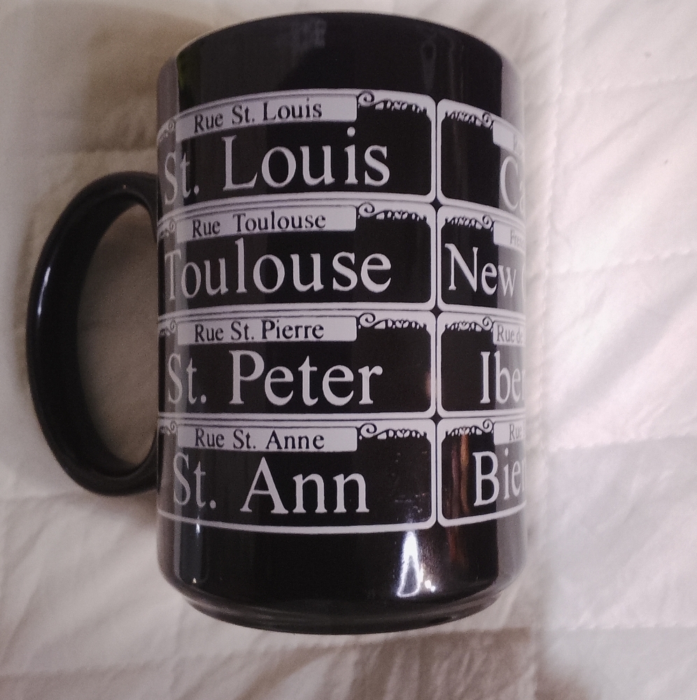 French Quarter Louisiana Black Coffee Mug